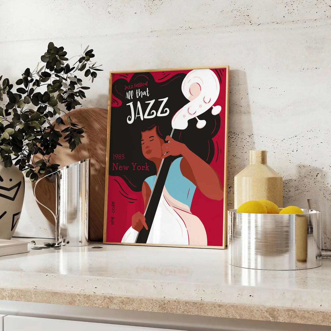 Jazz Festival Music Print Travel Poster High Quality Frame Premium Print Home Decor Color