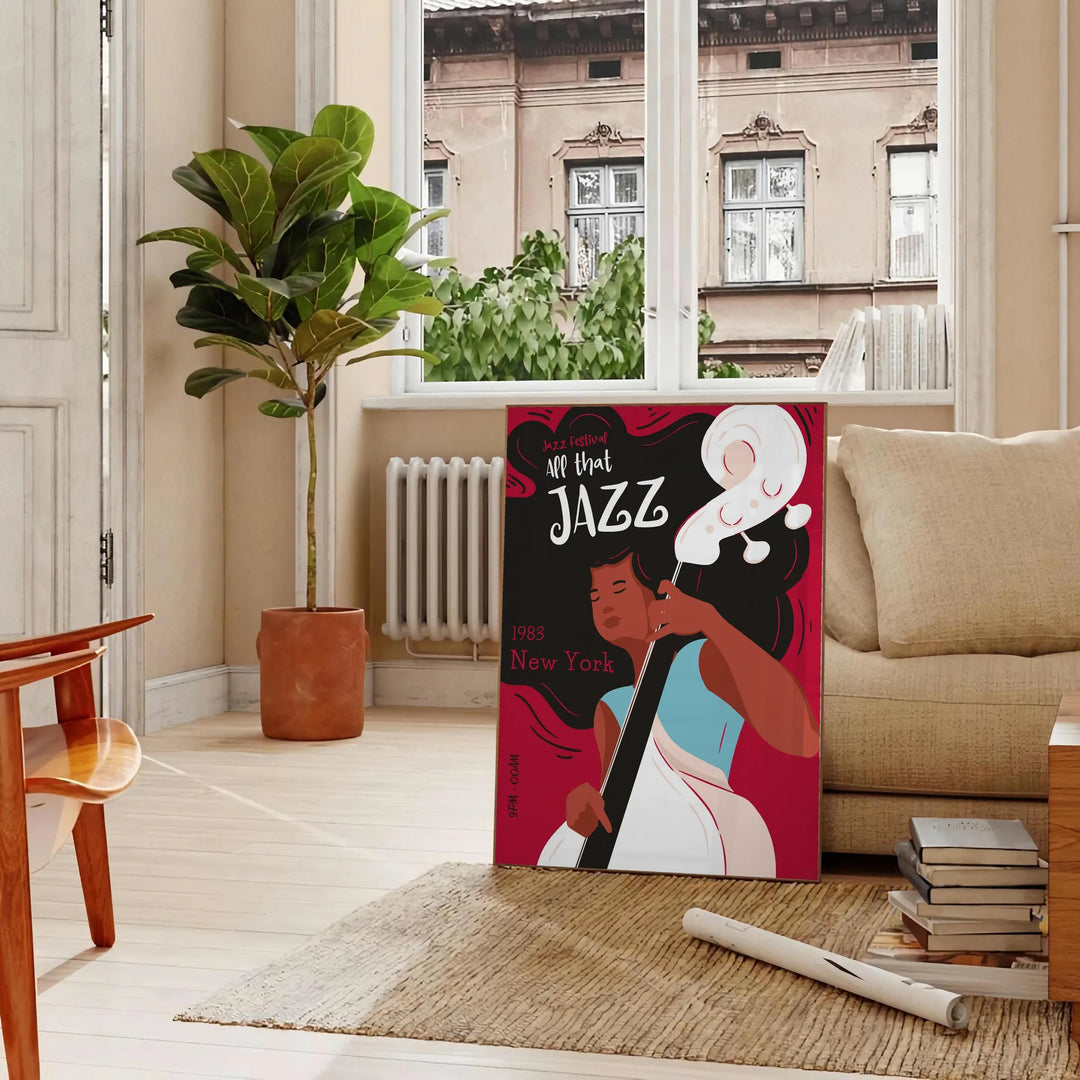 Jazz Festival Music Print Travel Poster High Quality Frame Premium Print Home Decor Color