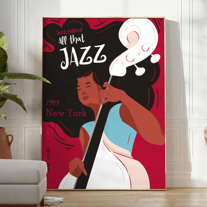 Jazz Festival Music Print Travel Poster High Quality Frame Premium Print Home Decor Color