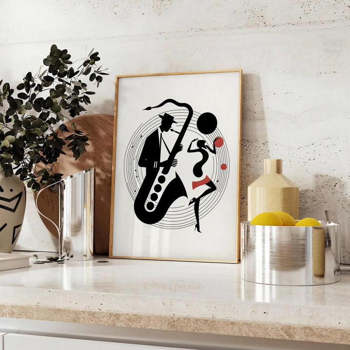 Jazz Music Dance Print Travel Poster High Quality Frame Premium Print Home Decor Color