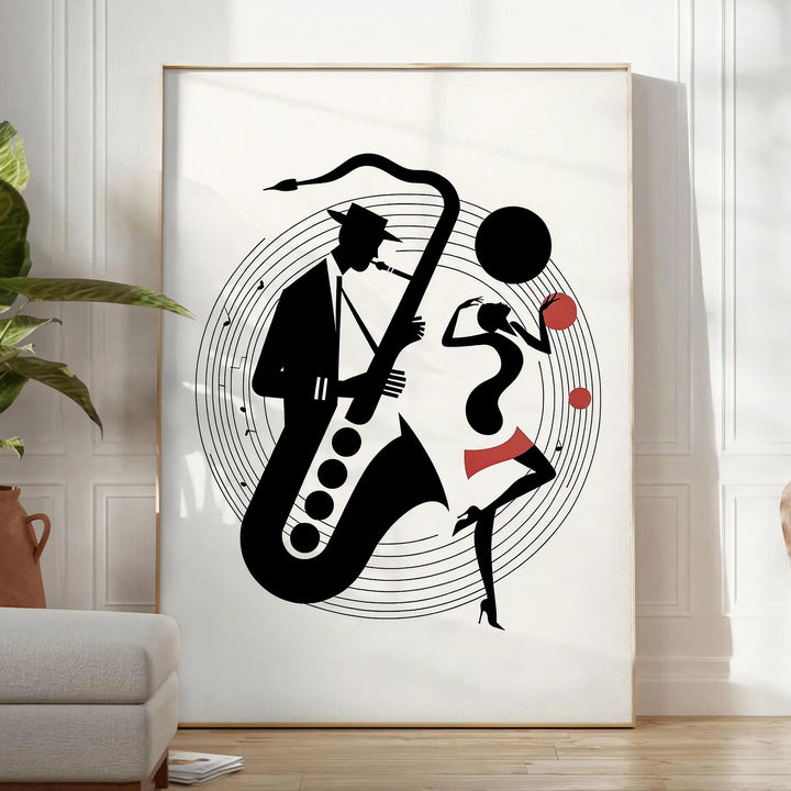 Jazz Music Dance Print Travel Poster High Quality Frame Premium Print Home Decor Color