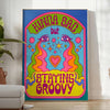 space Kinda Sad Staying Groovy poster blue purple hues wall art unique gift print blend melancholy rhythm various sizes A4 cm A0
