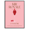 élégance affiche Kir Royal art raffinement tons gris cadeau parfait espace A4 cm A0
