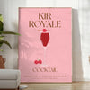 élégance affiche Kir Royal art raffinement tons gris cadeau parfait espace A4 cm A0