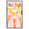 kitchen decor striking black orange poster modern flair artistic charm wall art statement piece unique gift artwork warmth style culinary space A4 cm A0 sizes