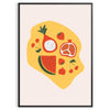 culinary space Kitchen 101 poster vibrant green orange hues eye wall art perfect gift cooking enthusiasts exclusive print sizes such A4 cm A0