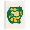 kitchen decor stylish 102 poster vibrant green crisp white hues modern wall art unique gift space eye print available A4 cm extra - large A0 sizes