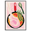 kitchen decor 110 poster bold black orange design wall art unique gift vibrant artwork space multiple sizes A4 cm A0