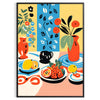 kitchen vibrant 7 poster stunning blend orange blue captivating wall art perfect gift pop color style space standalone print decor