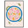 Affiche Cuisine 72 élégance verte bleue espace cadeau unique inspirant passionnés gastronomie disponibles A4 cm 50x70 60x80 A0