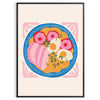 affiche tendance Cuisine 77 orange bleu espace culinaire idée cadeau parfait amoureux gastronomie formats A4 cm A0