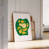 kitchen decor stylish 102 poster vibrant green crisp white hues modern wall art unique gift space eye print available A4 cm extra - large A0 sizes