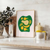 kitchen decor stylish 102 poster vibrant green crisp white hues modern wall art unique gift space eye print available A4 cm extra - large A0 sizes
