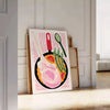 kitchen decor 110 poster bold black orange design wall art unique gift vibrant artwork space multiple sizes A4 cm A0