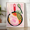 kitchen decor 110 poster bold black orange design wall art unique gift vibrant artwork space multiple sizes A4 cm A0