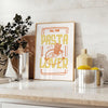 space Kitchen 41 Art Poster vibrant yellow orange hues captivating print perfect wall addition unique gift enthusiast style