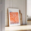 space vibrant Kitchen 47 poster striking blend orange blue hues captivating piece wall art ideal gift culinary enthusiasts sizes A4 cm A0 decor today