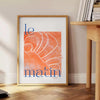 space vibrant Kitchen 47 poster striking blend orange blue hues captivating piece wall art ideal gift culinary enthusiasts sizes A4 cm A0 decor today