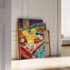 space vibrant Kitchen 51 poster bold hues orange blue wall art ideal gift culinary enthusiasts array dimensions A4 cm A0 decor today