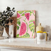 kitchen space vibrant 54 poster lively blend green red hues captivating wall art perfect gift splash color room unframed options style