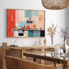 kitchen space vibrant 61 poster lively orange soothing blue tones captivating wall art perfect gift splash style creativity unframed options décor preferences