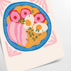 affiche tendance Cuisine 77 orange bleu espace culinaire idée cadeau parfait amoureux gastronomie formats A4 cm A0