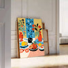 kitchen vibrant 7 poster stunning blend orange blue captivating wall art perfect gift pop color style space standalone print decor