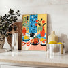 kitchen vibrant 7 poster stunning blend orange blue captivating wall art perfect gift pop color style space standalone print decor