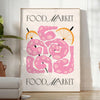 kitchen decor stylish 81 poster bold black vibrant orange tones wall art modern touch space unique gift striking artwork home print available