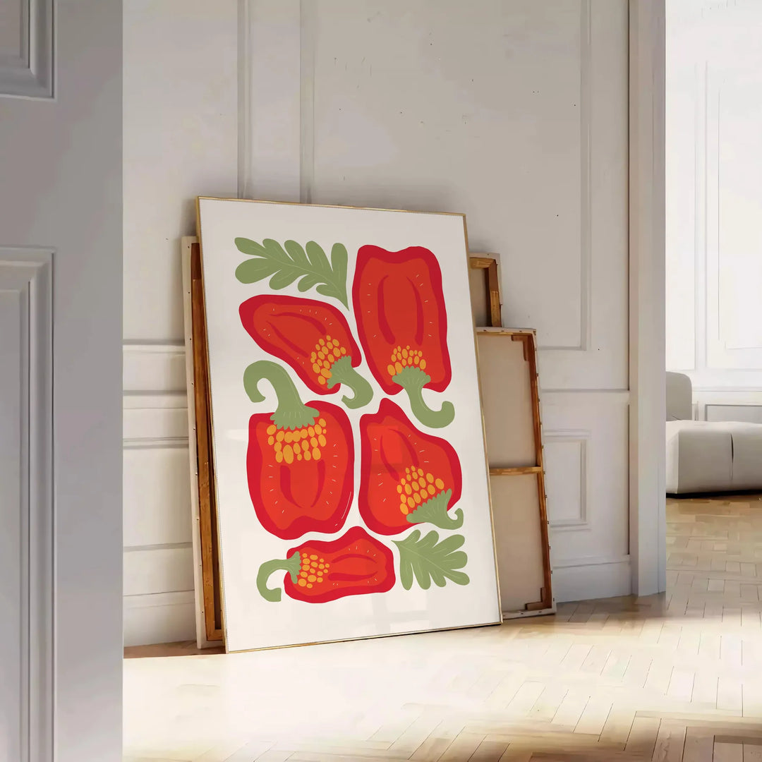 kitchen 84 poster vibrant blend green red hues eye wall art perfect gift culinary enthusiast framed print unframed artwork ideal addition home decor