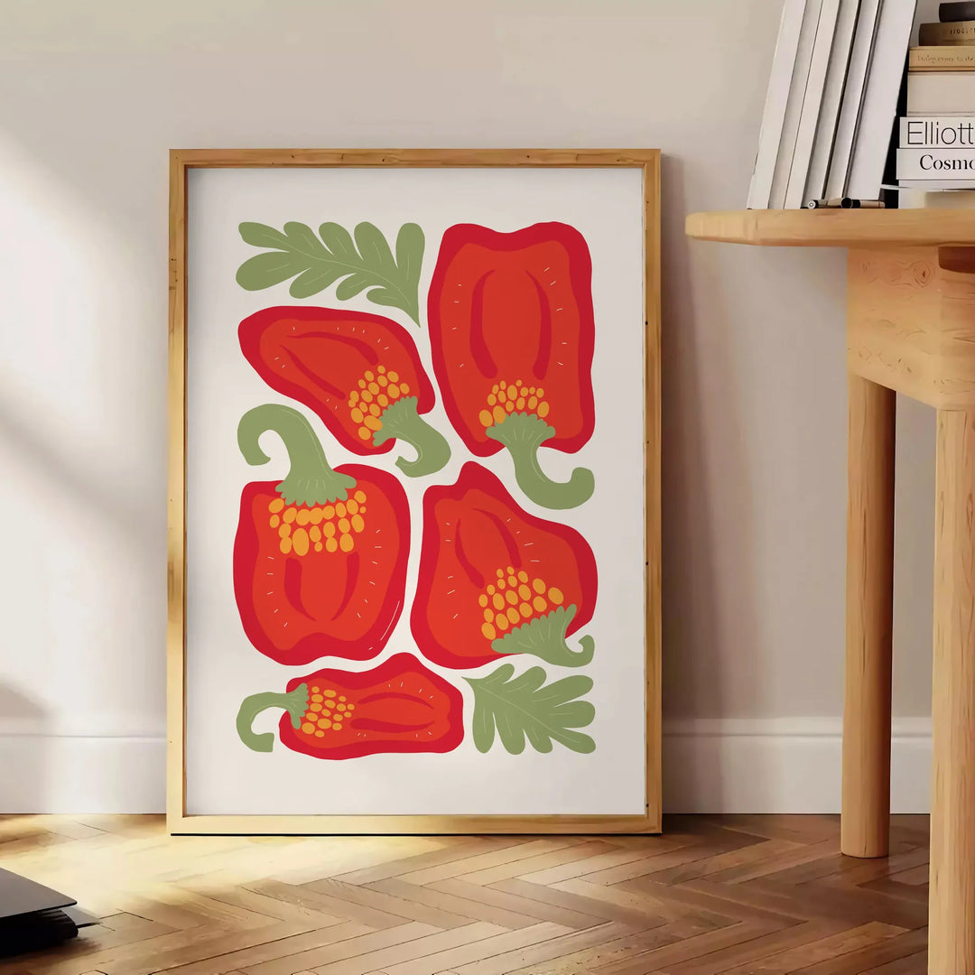 kitchen 84 poster vibrant blend green red hues eye wall art perfect gift culinary enthusiast framed print unframed artwork ideal addition home decor