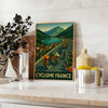 univers Tour France affiche captivante nuances gris vert passionnés cyclisme pièce un must déco disponibles A4 cm 60×80 A0