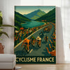 univers Tour France affiche captivante nuances gris vert passionnés cyclisme pièce un must déco disponibles A4 cm 60×80 A0