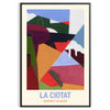 space La Ciota vintage travel art poster vibrant orange bold black hues eye wall perfect unique gift stylish addition own décor unframed edition style