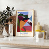 space La Ciota vintage travel art poster vibrant orange bold black hues eye wall perfect unique gift stylish addition own décor unframed edition style