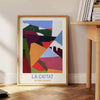 space La Ciota vintage travel art poster vibrant orange bold black hues eye wall perfect unique gift stylish addition own décor unframed edition style