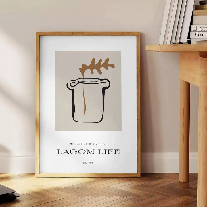 Lagom Boho Print Travel Poster High Quality Frame Premium Print Home Decor Color