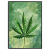 stunning leaf poster gray vibrant green tones perfect addition space wall art thoughtful gift decor captivating print sizes A4 cm A0