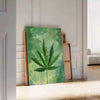 stunning leaf poster gray vibrant green tones perfect addition space wall art thoughtful gift decor captivating print sizes A4 cm A0
