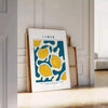 kitchen Lemon Poster stunning gray orange artwork pop color charm culinary space gift personal wall art A4 cm A0 sizes versatile decor options