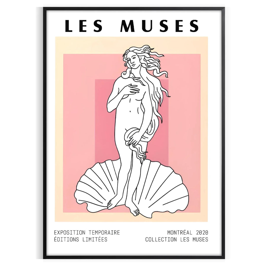 Les Muses Woman Graphic Print Travel Poster High Quality Frame Premium Print Home Decor Color