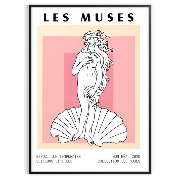 Les Muses Woman Graphic Print Travel Poster High Quality Frame Premium Print Home Decor Color