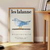 space Les Lalanne vintage poster elegant gray green hues wall art unique gift captivating artwork timeless charm room print enthusiasts