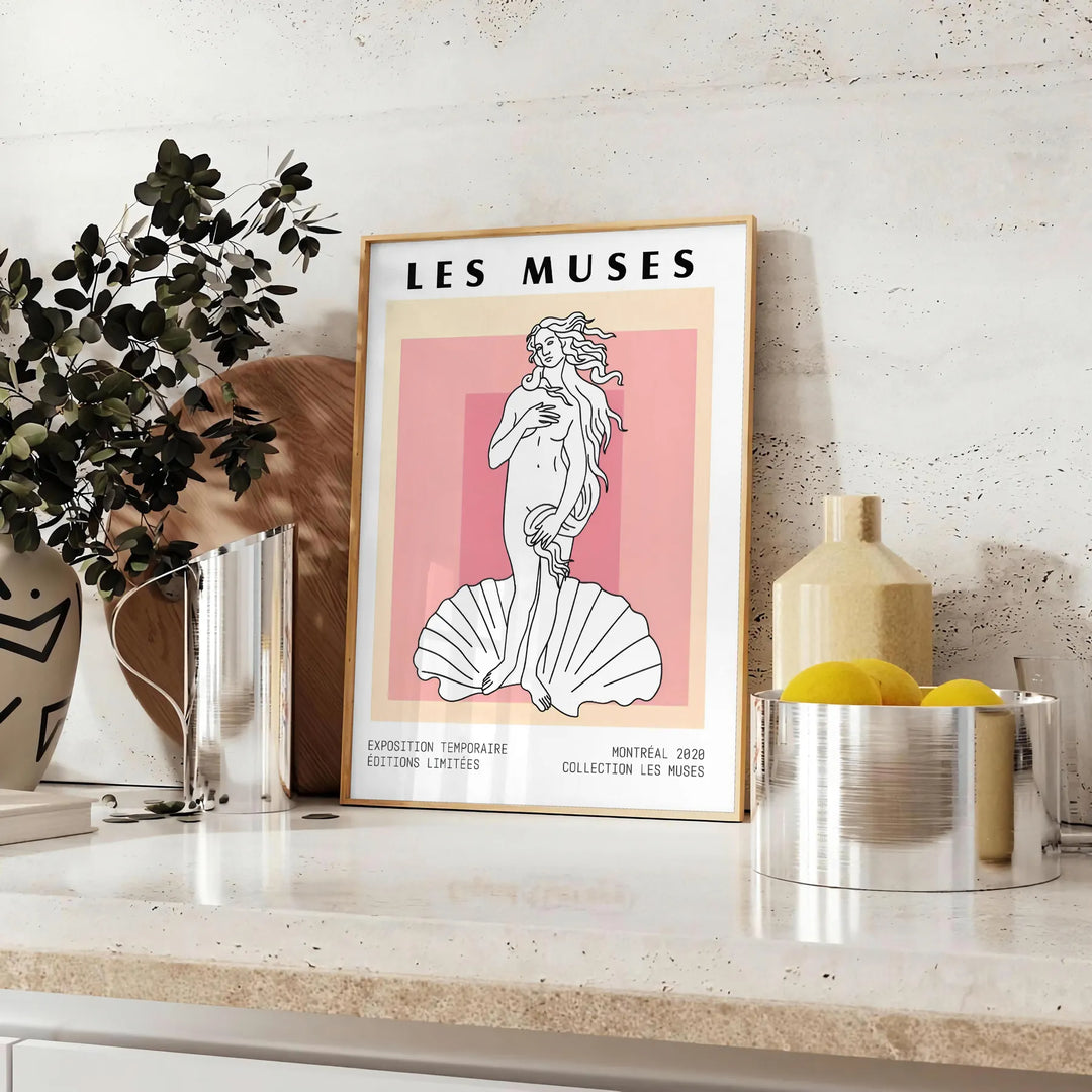 Les Muses Woman Graphic Print Travel Poster High Quality Frame Premium Print Home Decor Color