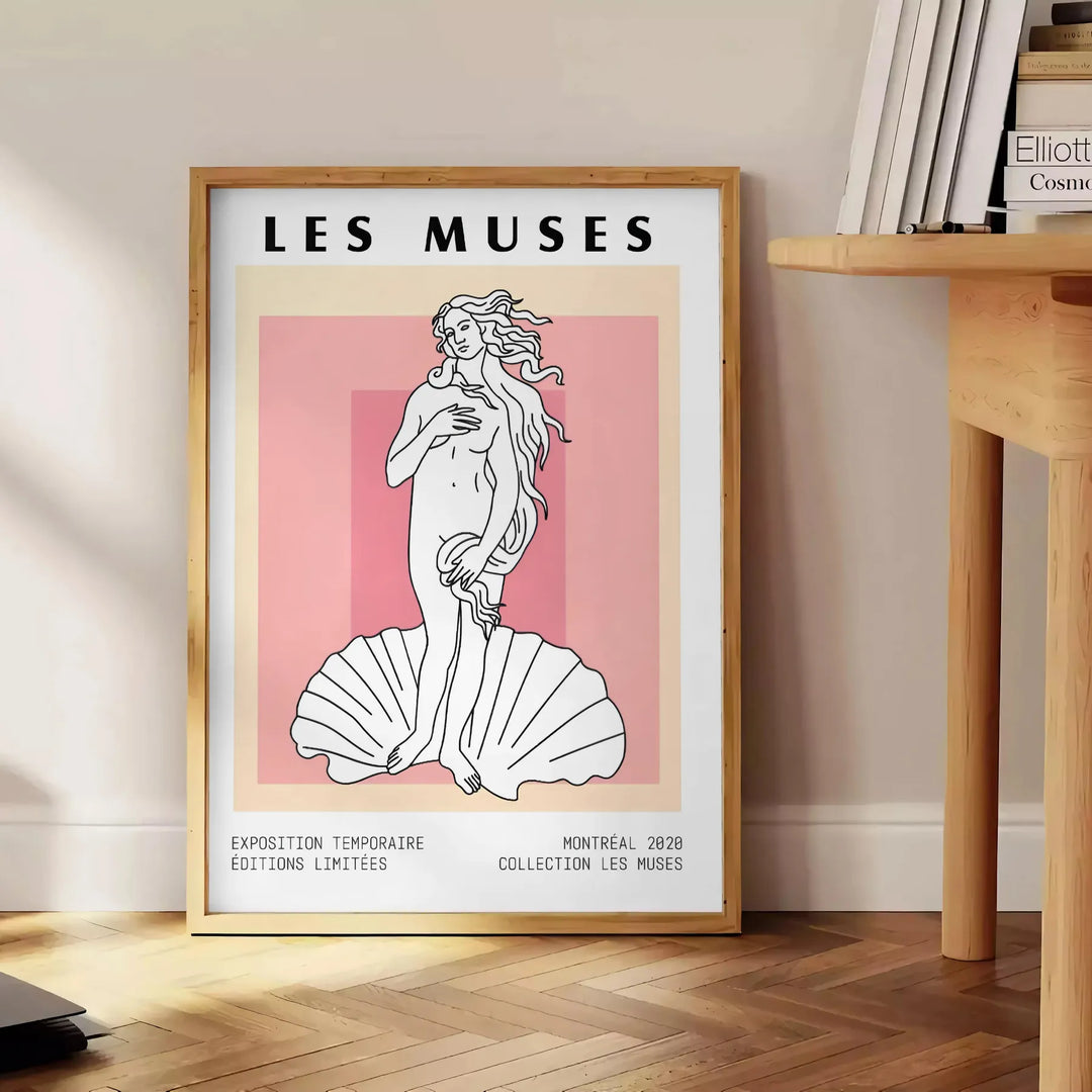 Les Muses Woman Graphic Print Travel Poster High Quality Frame Premium Print Home Decor Color