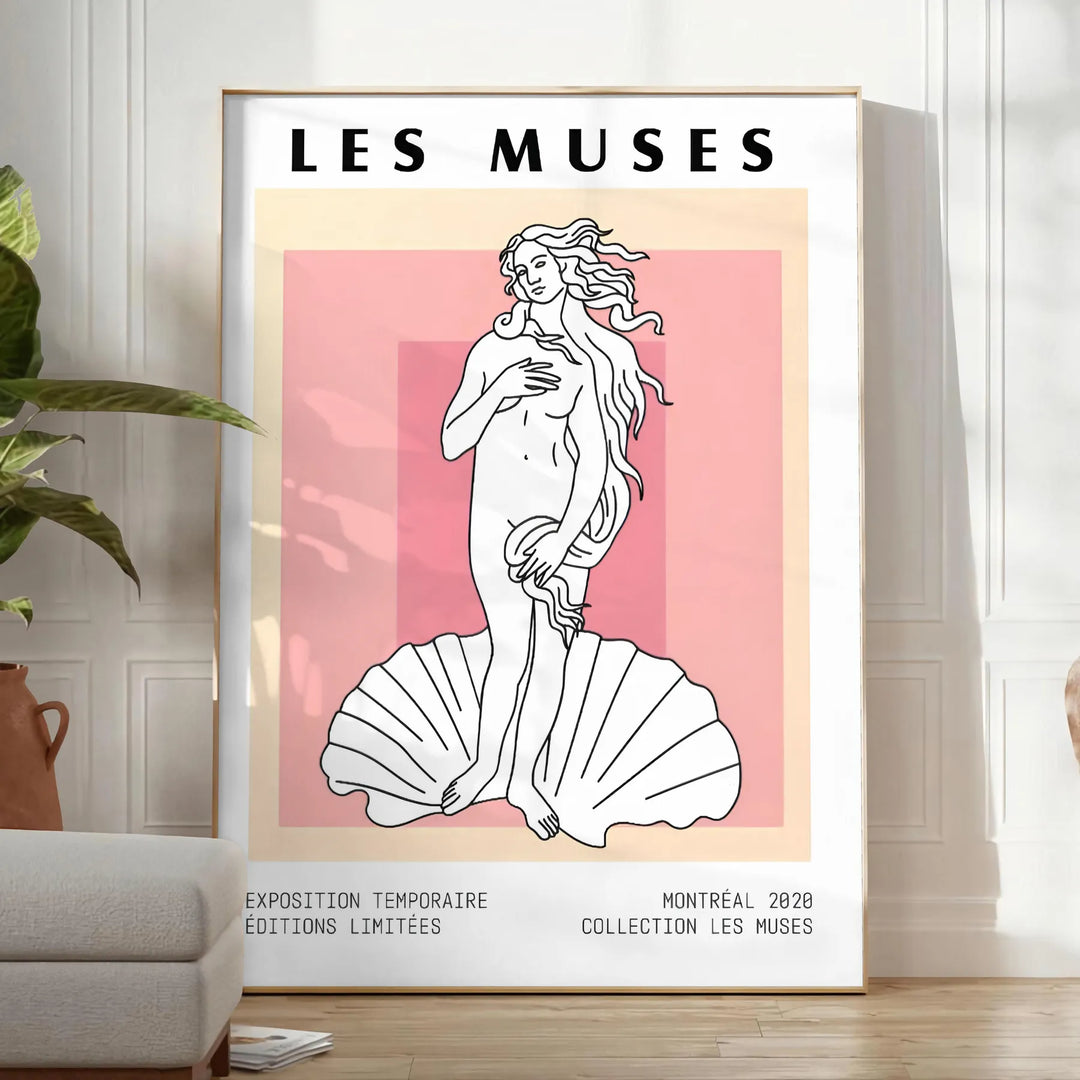 Les Muses Woman Graphic Print Travel Poster High Quality Frame Premium Print Home Decor Color