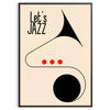 space LetsJazzLowRes Maximalist poster black gray tones unique wall art bold statement perfect gift lovers decor striking print version unframed today