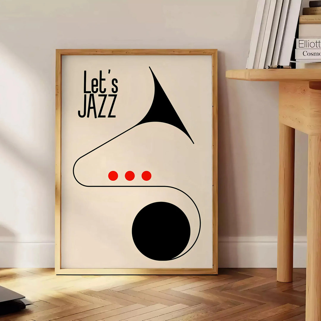 Letsjazzlowres Maximalist Poster Travel Poster High Quality Frame Premium Print Home Decor Color