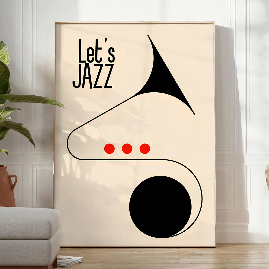 Letsjazzlowres Maximalist Poster Travel Poster High Quality Frame Premium Print Home Decor Color