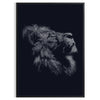 space striking lion black animal art poster vivid green accents wall print bold design unique gift personal statement piece standalone ready room